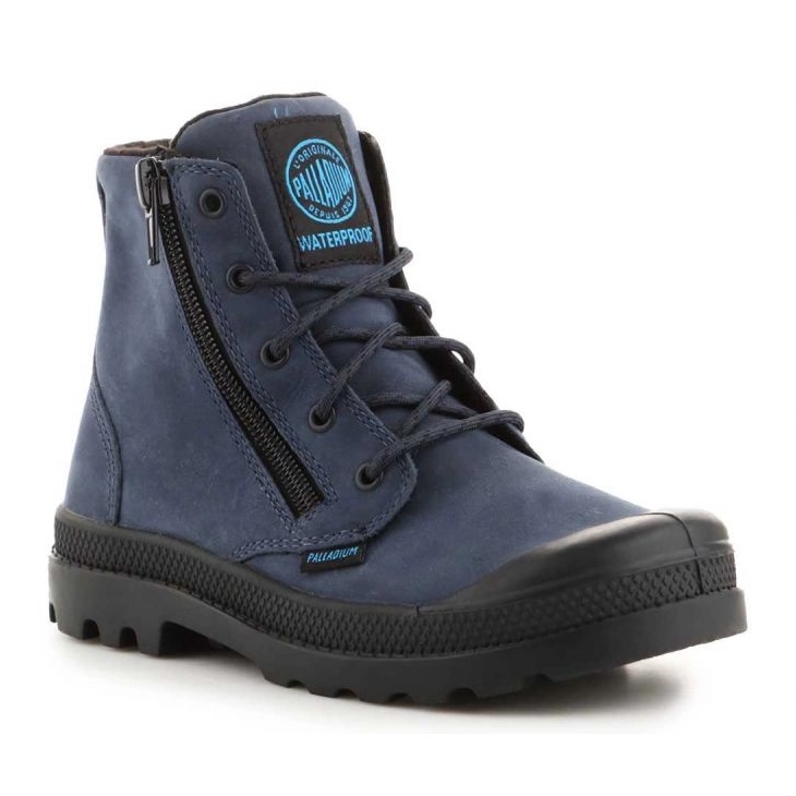 Palladium Pampa Hi Lea Gusset Jr 52744-432 scarpe blu 1