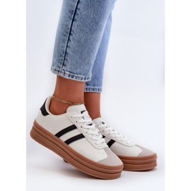Scarpe sportive da donna sulla piattaforma EV-508, bianche bianco 1