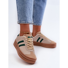 EV-508 Scarpe sportive beige/verdi 1