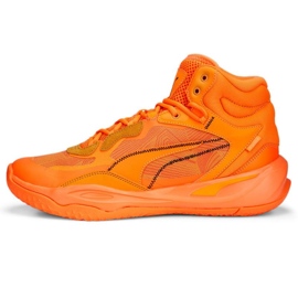 Scarpe Puma Playmaker Pro Mid Laser M 378327 01 arancia 1