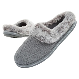 Pantofole isolanti Skechers 167225/GR da donna, grigie grigio 1