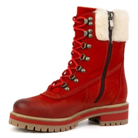 ButBal Stivali in pelle da donna, stivali invernali isolanti, 329 Rosso 1