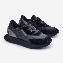 Sneakers in pelle da uomo Big Star OO174297 Sistema Hi-Poly Nere nero 1