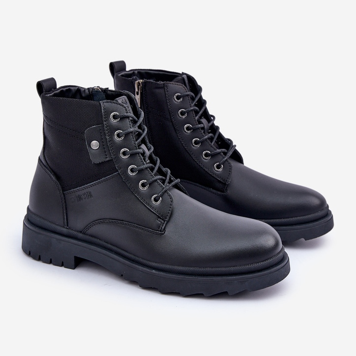 Stivali da uomo caldi in pelle Big Star OO174166 Neri nero 1