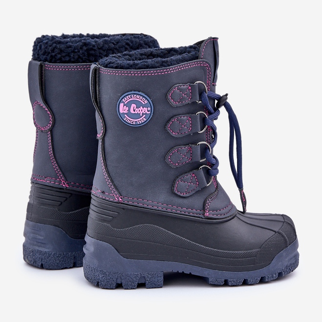 Stivali da neve alti e caldi per bambini Lee Cooper LCJ-24-44-2843K Blu navy 2