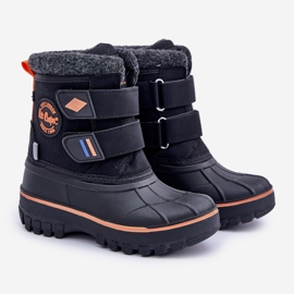 Stivali da neve con velcro per bambini Lee Cooper LCJ-24-44-2865K Neri nero 1