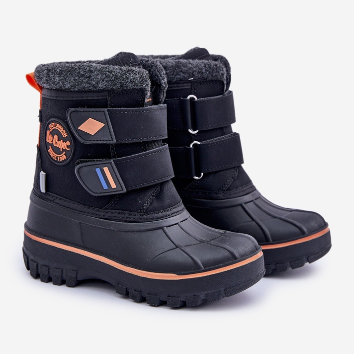 Stivali da neve con velcro per bambini Lee Cooper LCJ-24-44-2865K Neri nero 1