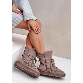 Doposci da Donna in Pelle Scamosciata Naturale D.Franklin DFSH375004 beige scuro 1