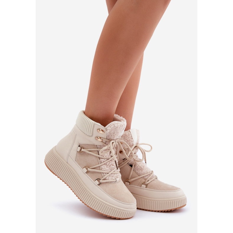 Doposci Bassi Da Donna Con Plateau, Beige Chiaro 1