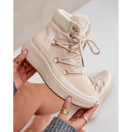 Doposci Bassi Da Donna Con Plateau, Beige Chiaro 2