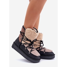 Stivali da neve da donna con pelliccia D.Franklin DFSH370012 Nero 1