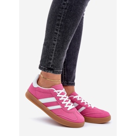 Sneakers basse sportive da donna, colore rosa 1