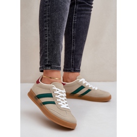 Sneakers Basse Sportive da Donna, Beige 2