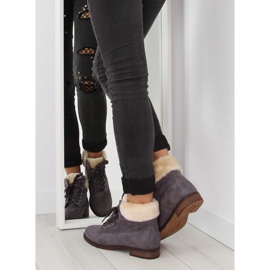 Stivali grigi da donna con lacci grigi NC87 grigi grigio 1