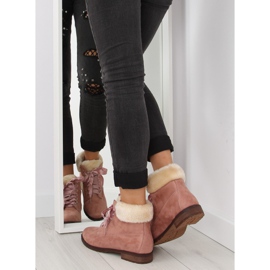 Stivali stringati rosa da donna NC87 rosa 1