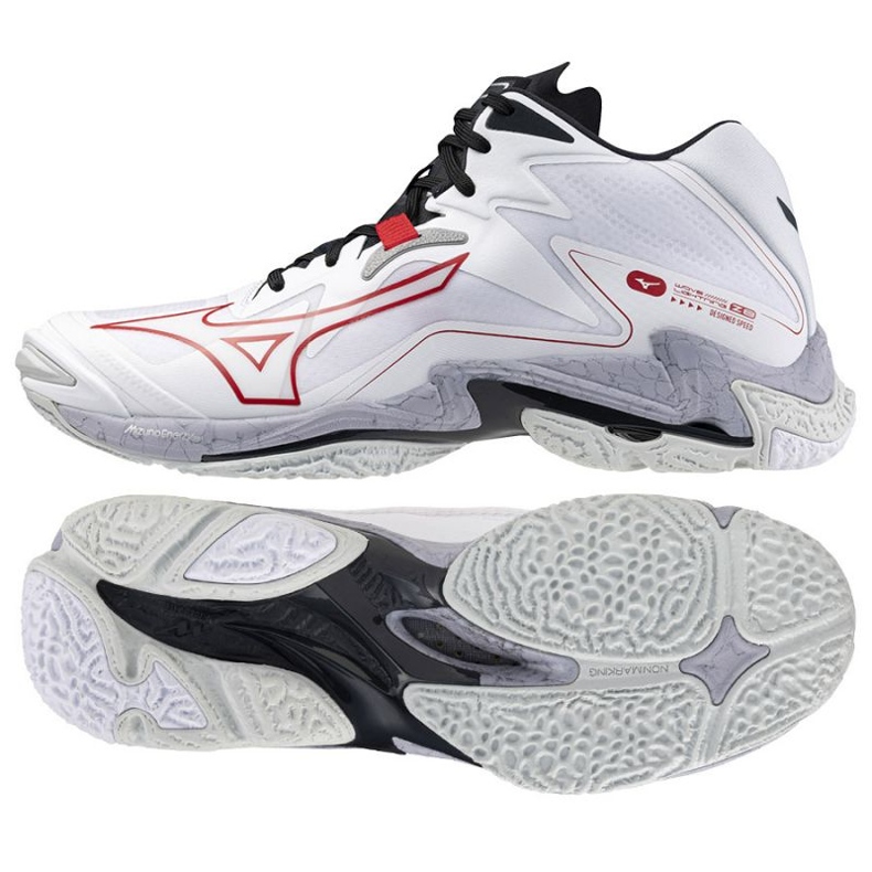 Scarpe Mizuno Wave Lightning Z8 Mid V1GA240596 bianca 1