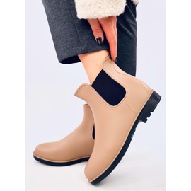 Stivaletti Chelsea da donna, colore kaki-beige 1