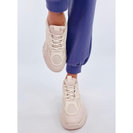 Scarpe sportive da donna beige 2