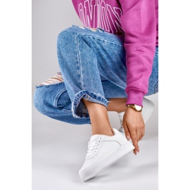 Scarpe sportive da donna, sneakers bianche K-1W bianca 1