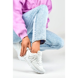 Scarpe sportive da donna, sneakers bianche, LL66-33W bianca 2