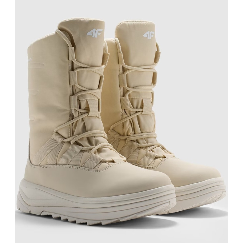Stivali da neve da donna Inua con isolamento Primaloft 4F 4FRAW24FSBSF012 Beige 2