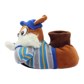 American Club Calde pantofole per animali da compagnia scoiattolo americano blu marrone 3