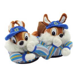 American Club Calde pantofole per animali da compagnia scoiattolo americano blu marrone 5