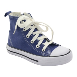 American Club Sneaker per bambini sulla cerniera blu americana 1