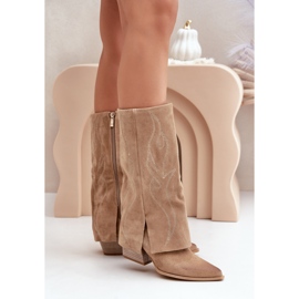 Zazoo 3487 Stivali non isolati da donna, beige 1