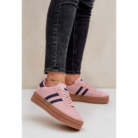 Scarpe sportive da donna sulla piattaforma EV-508, rosa 1