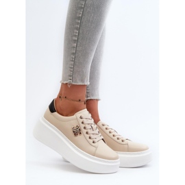 Scarpe sportive da donna Y138-8 beige 1