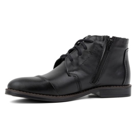 Olivier Stivali neri in inverno in pelle maschile elegante 282lu nero 1