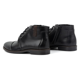 Olivier Stivali neri in inverno in pelle maschile elegante 282lu nero 3