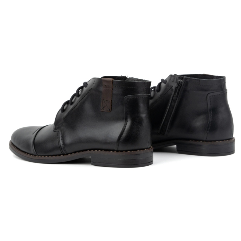 Olivier Stivali neri in inverno in pelle maschile elegante 282lu nero 3