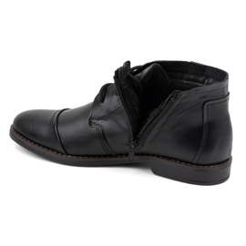 Olivier Stivali neri in inverno in pelle maschile elegante 282lu nero 4