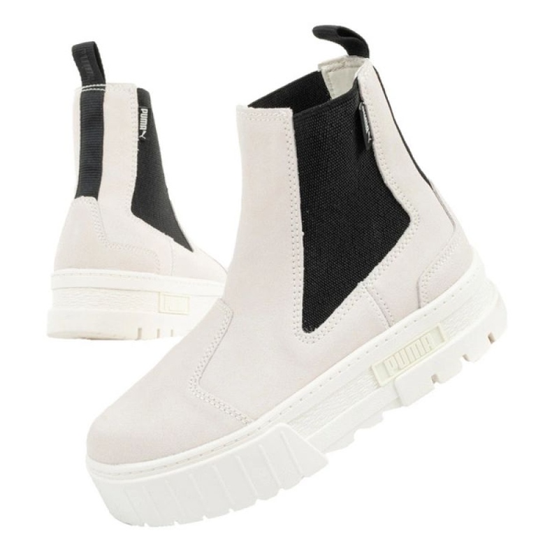 Scarpe Puma Mayze Chelsea in pelle scamosciata 382829 02 beige 1