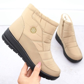 Doposci con zeppa da donna News 5029, colore beige 1