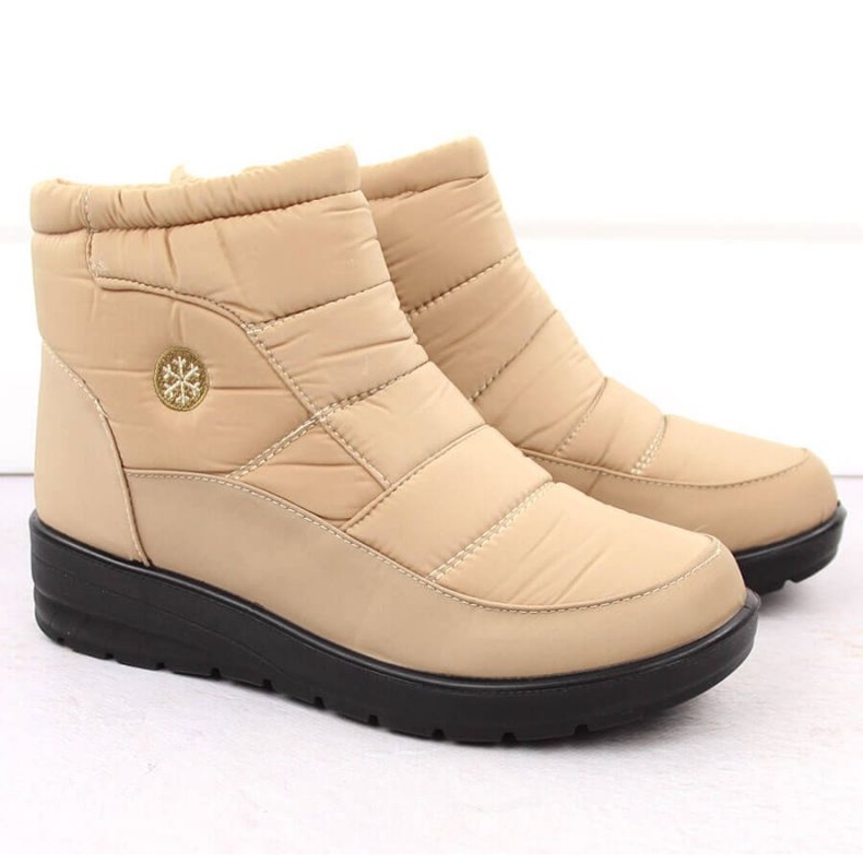 Doposci con zeppa da donna News 5029, colore beige 2