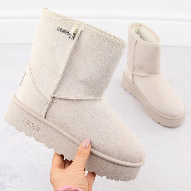 Stivali da neve da donna Big Star OO274897 con membrana TEX beige 1