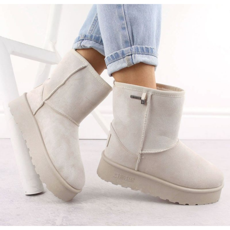 Stivali da neve da donna Big Star OO274897 con membrana TEX beige 2
