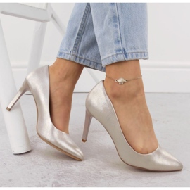 Décolleté Sergio Leone 1339 in camoscio beige 2