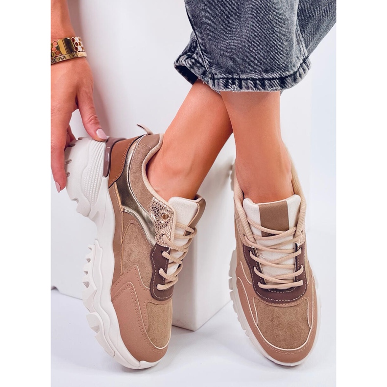 Scarpe da ginnastica, scarpe sportive da donna, marrone 1