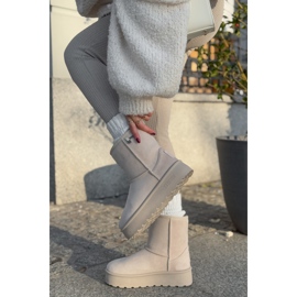 Stivali da neve con plateau alto da donna Big Star OO274897 Beige chiaro 2