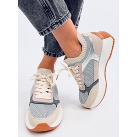 Scarpe sportive da donna a calzino grigie grigio 1