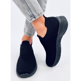 Scarpe calzino sportive da donna, nere nero 1
