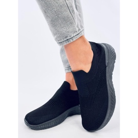 Scarpe calzino sportive da donna, nere nero 2