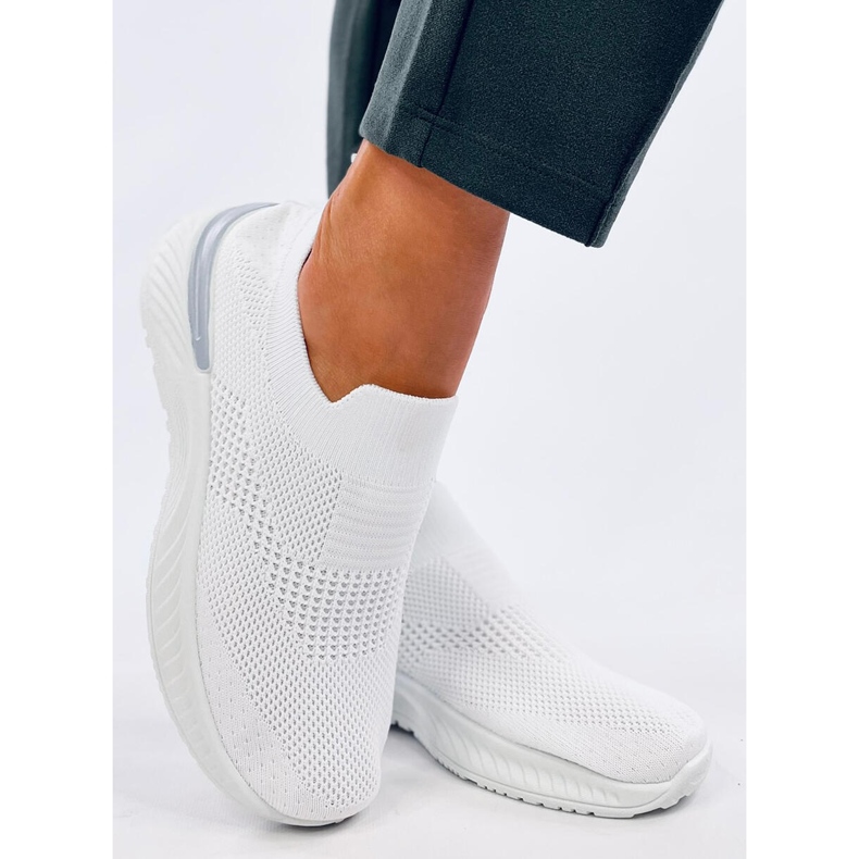 Calzino sportivo da donna, colore bianco 2