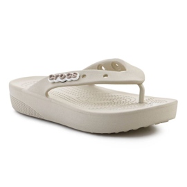Infradito Crocs Classic Platform Flip 207714-2Y2 beige 2