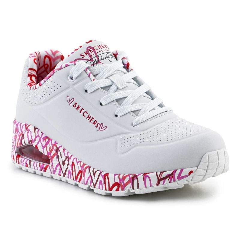 Scarpe Skechers Uno-Loving Love 155506-WRPK bianco 2