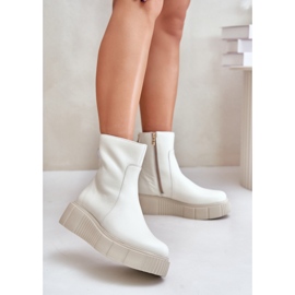 Stivali con plateau da donna Zazoo 60369 beige 1